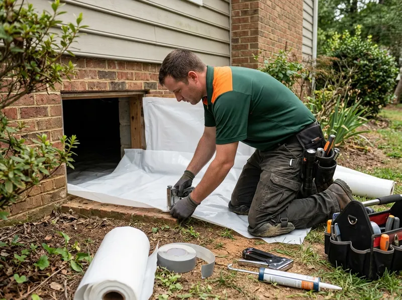 Crawlspace Pest Barrier and Moisture Exclusion in Lynchburg, VA